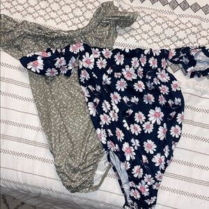 Floral and Leaf Print Kids Blouses